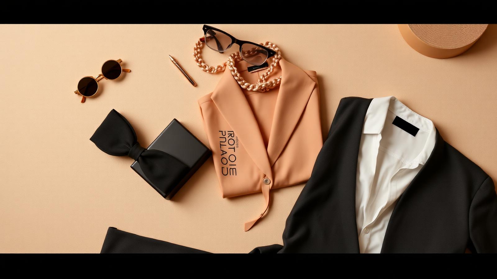 Jestilo brand cover — luxury fashion flatlay on beige backdrop