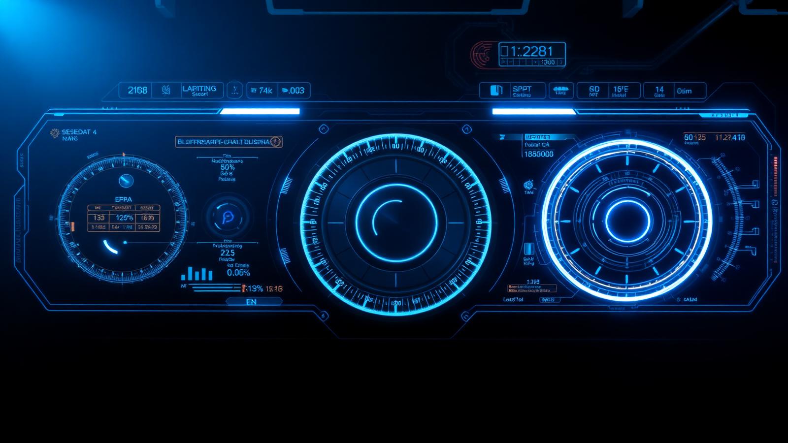 Radiscon cover — futuristic radar dashboard visualisation
