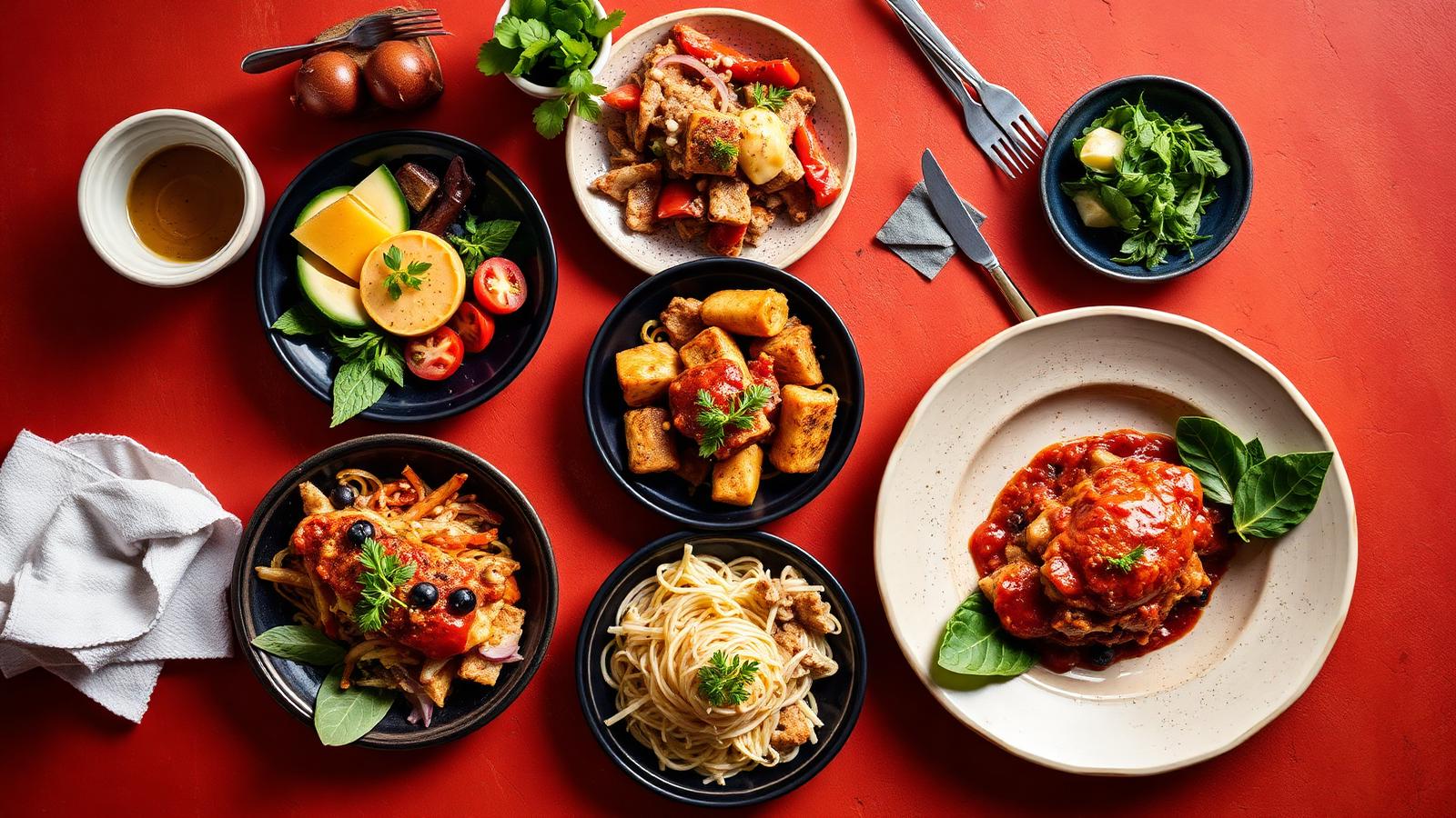 Zomato cover — vibrant food flatlay for delivery campaign